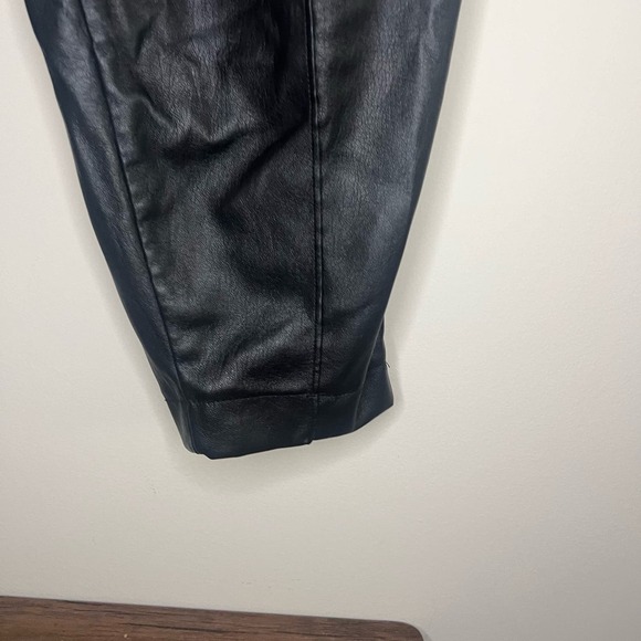 Aritzia Babaton Faux Leather Mayne Black Belted Pants - Picture 5 of 8